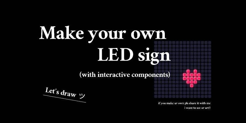 make an led sign figma