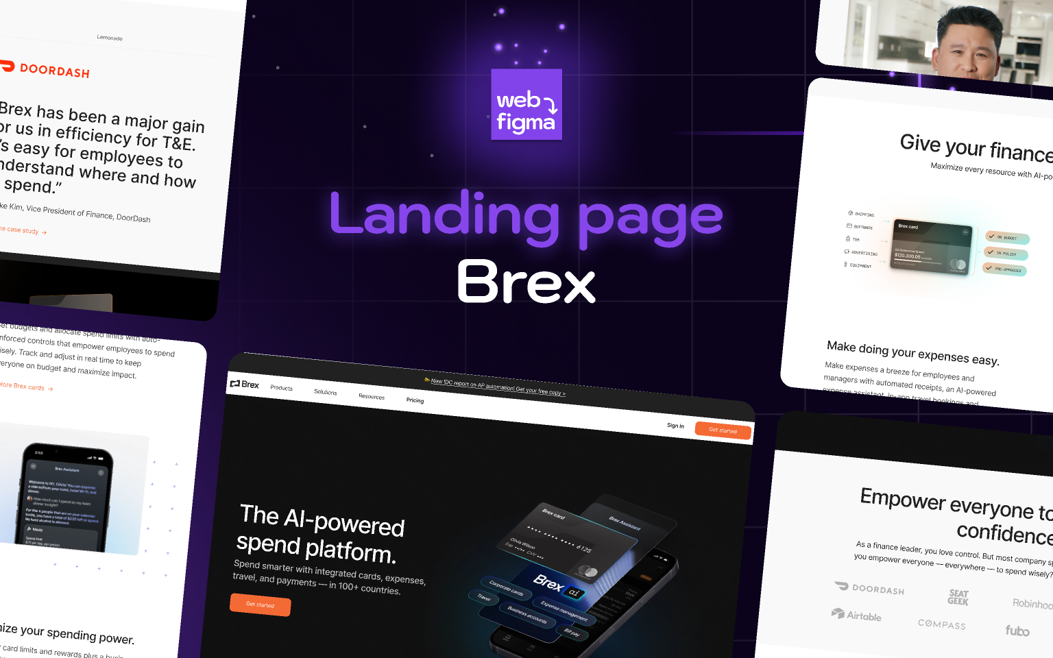 Brex — Landing Page UI — Web to Figma | UI4Free