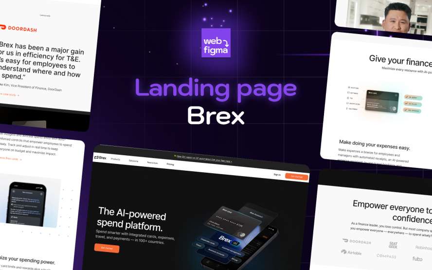 Brex — Landing Page UI — Web to Figma