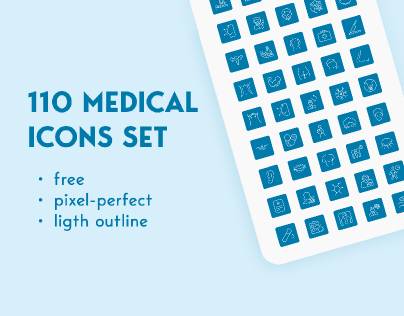 110 medical icons set figma template