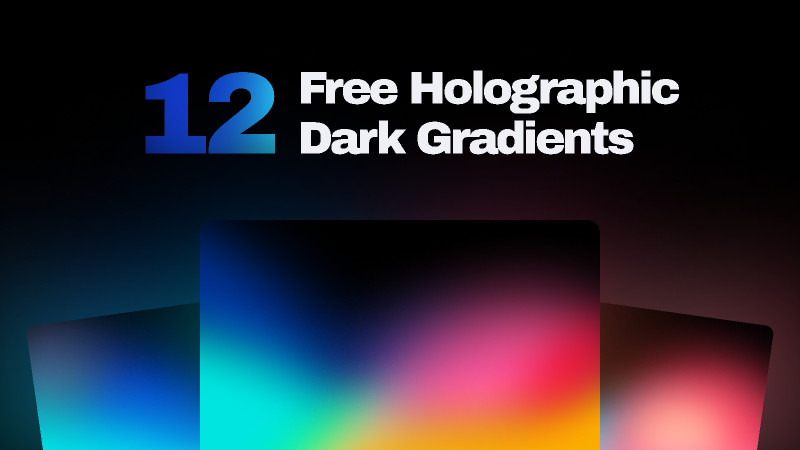 12 Free Holographic Dark Gradients figma