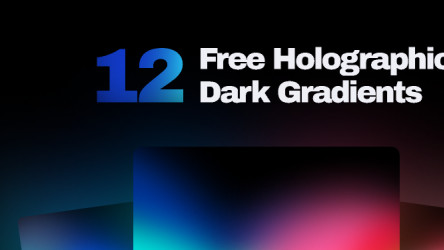 12 Free Holographic Dark Gradients figma
