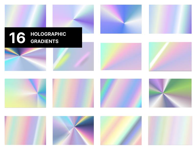 16+ Free Hollographic Gradients Figma Template