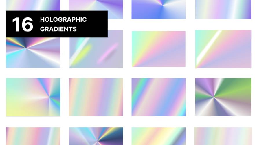 16+ Free Hollographic Gradients Figma Template