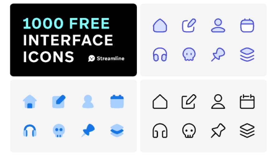 1K+ Interface Vector Icons Figma Template