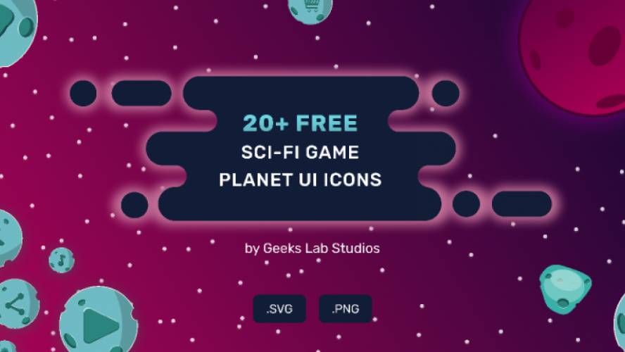 20+ FREE SCI-FI Game Planet UI ICONS figma