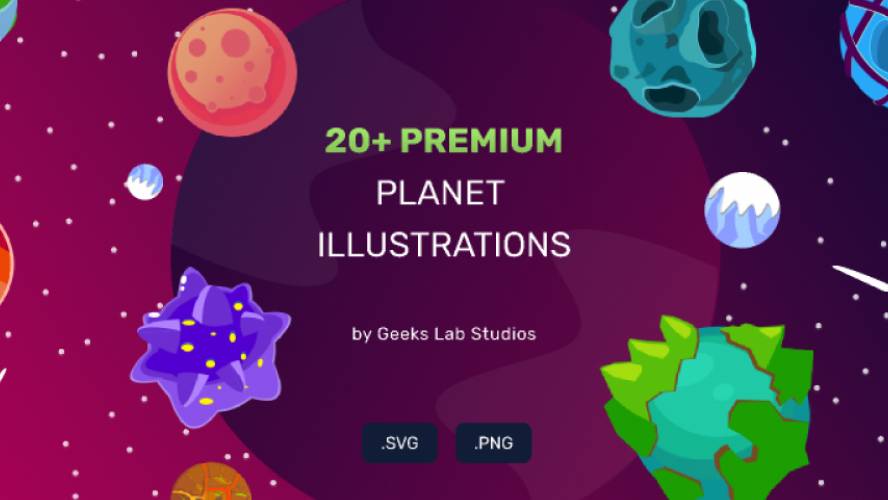 20+ Premium Planet Illustrations figma