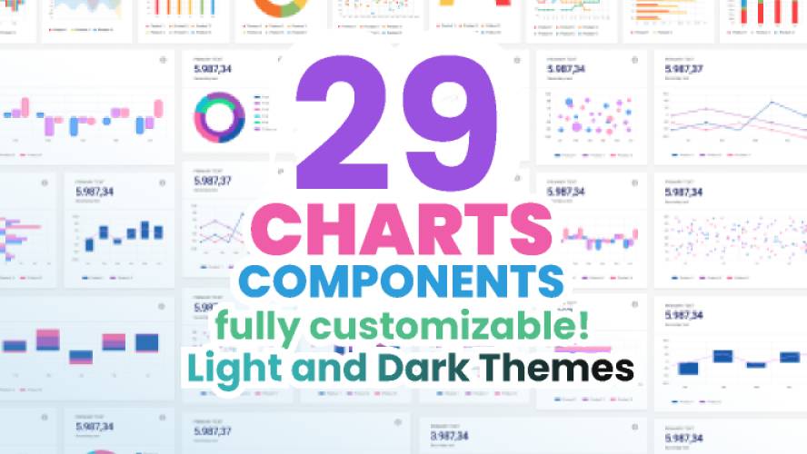 29 Charts Figma UI Components