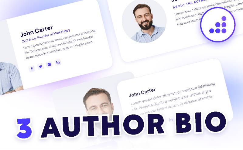 3 Author Bio Box Figma Template