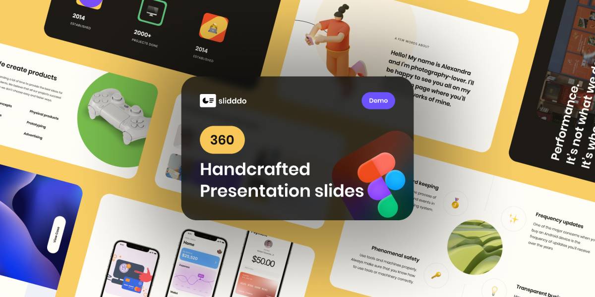 360 Clean Slides Figma Template