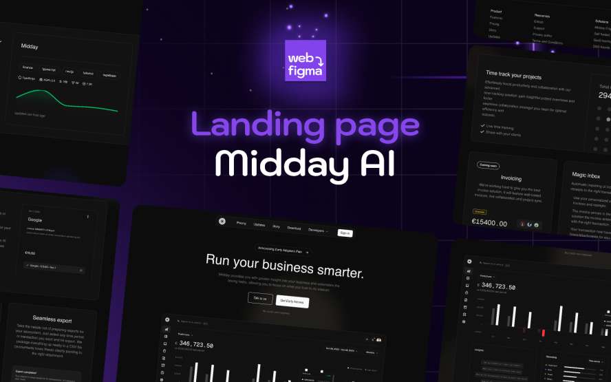 Midday — Landing Page UI — Web to Figma