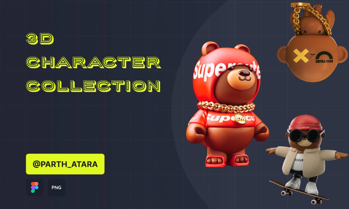 3D Character Collection - Parth Atara Figma Template