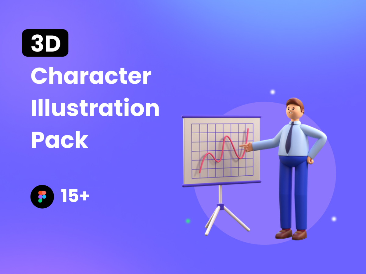 3D Character Pack Illustration