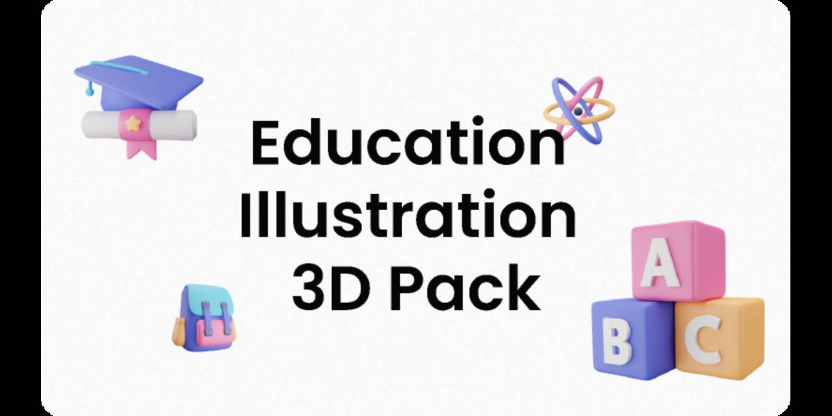 3D Education Illustration Pack Figma Template