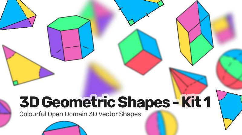 3D Geometric Shapes Figma Illustration