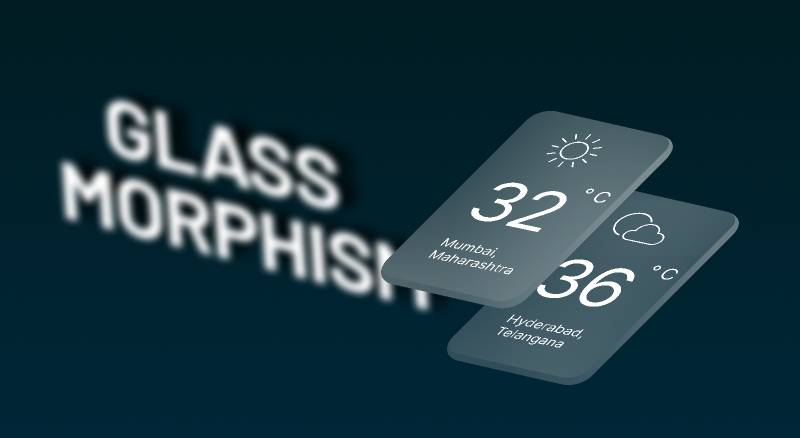 3D Glass Morphism Weather Card Figma Template