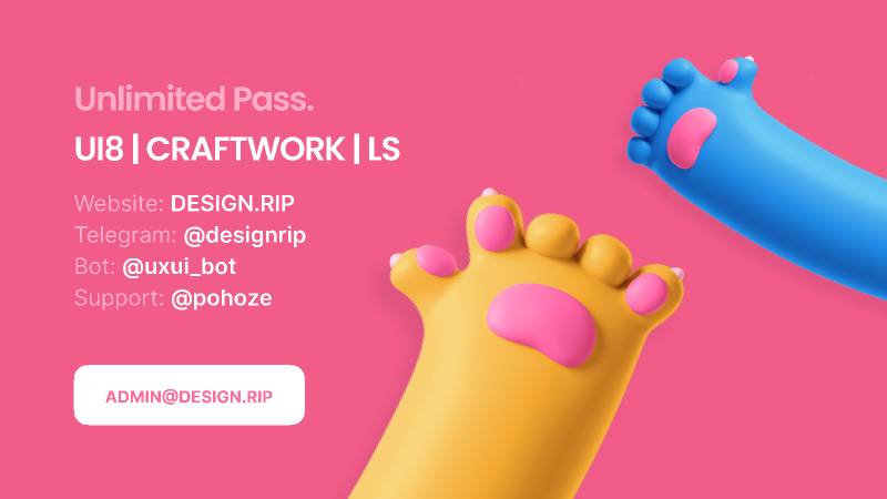 3D icons Pet paws Figma Free Download