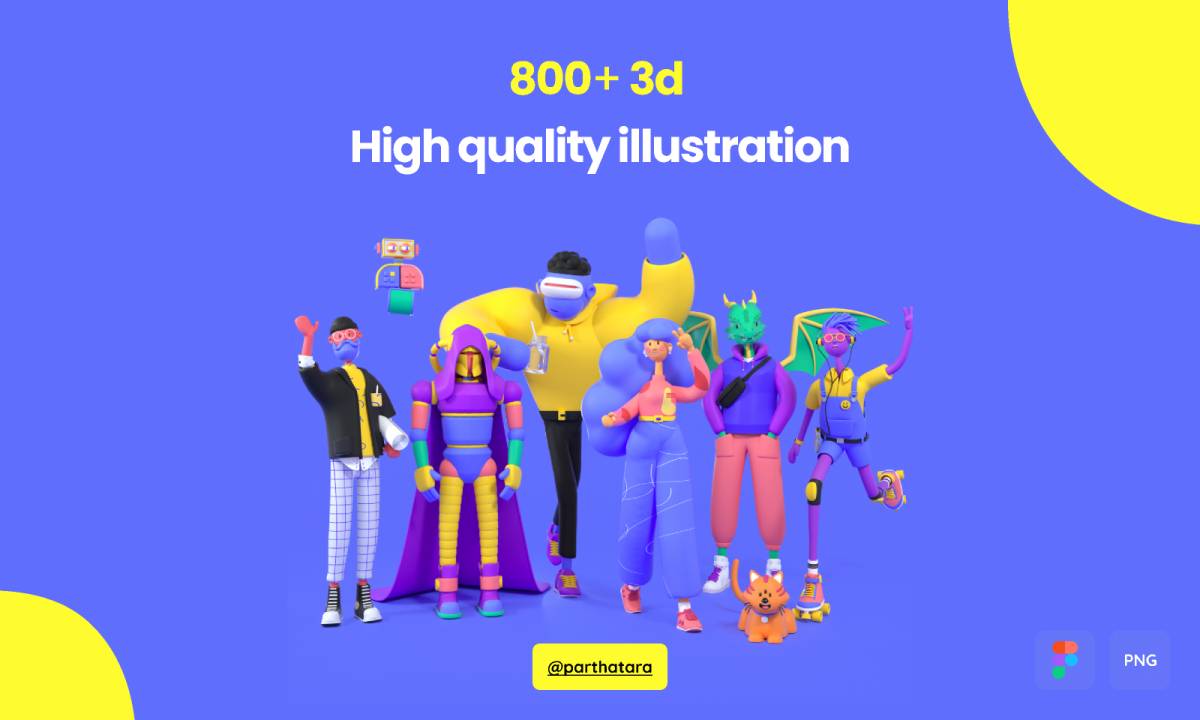 3D ILLUSTRATION - All IN ONE PACK Figma Template