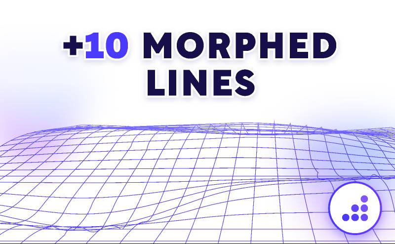3D Morphed Lines Figma Template