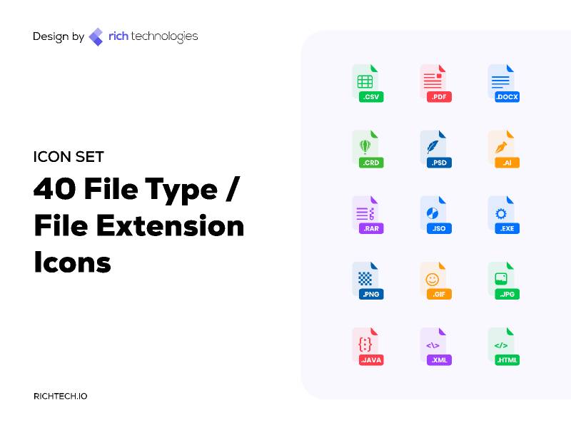 40 File type File extension icon Figma Resource