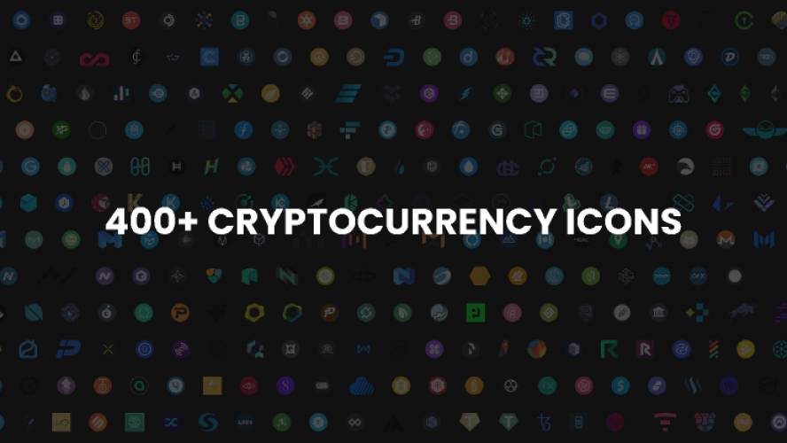 400+ Cryptocurrency Icons Figma
