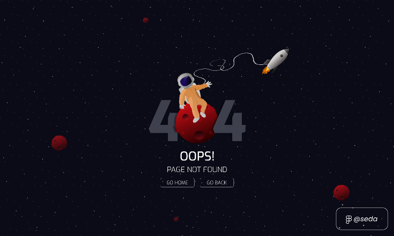 404 Page Space Concept Figma Free Download
