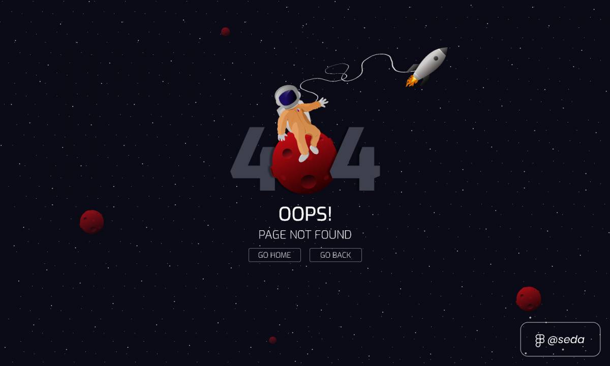 404 Page Space Concept Figma Template