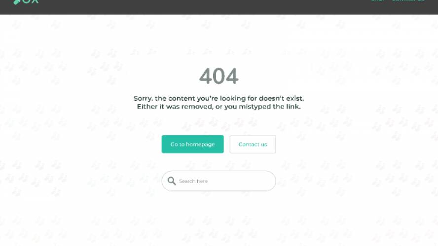 404 UX Template Figma Template Free Download
