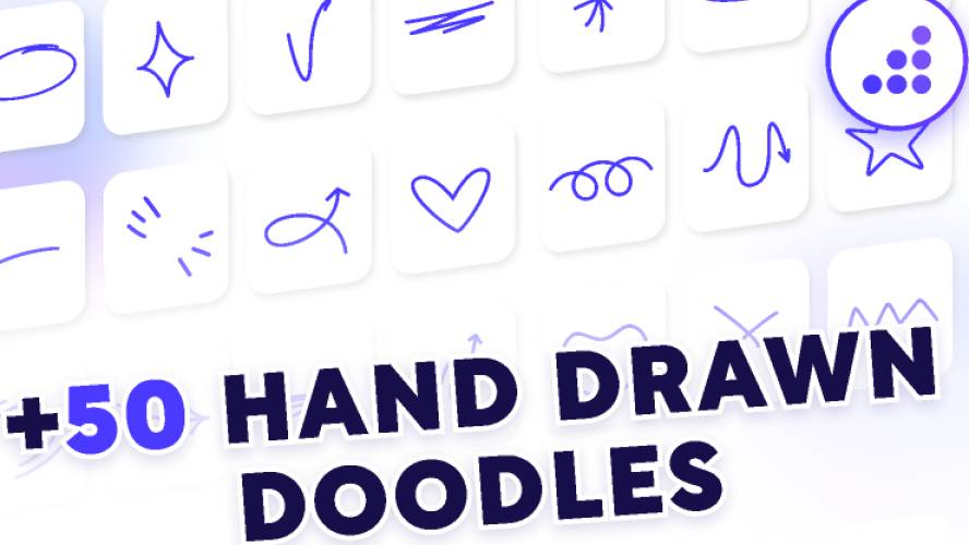 50+ Hand Drawn Doodles Figma Illustration