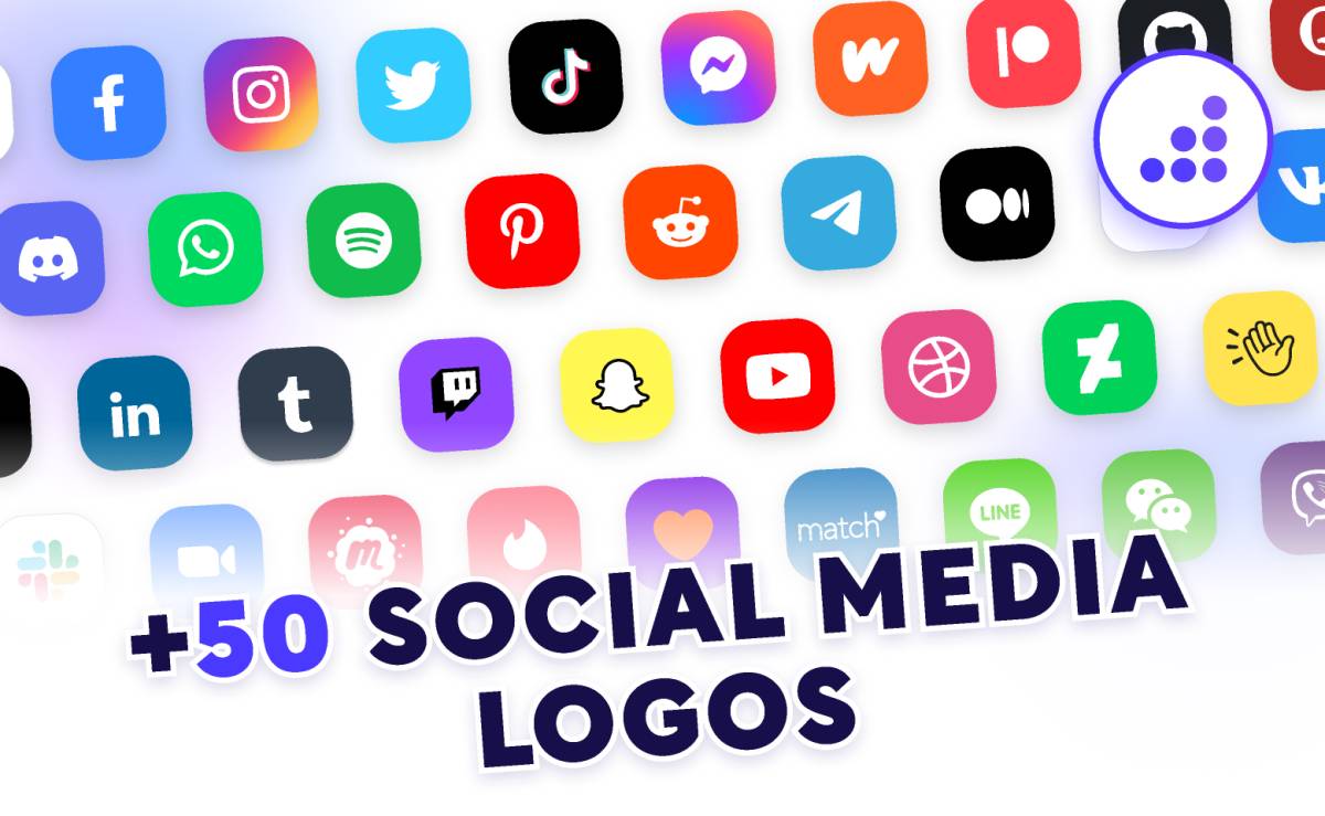 50+ Social Media Logos Figma Template