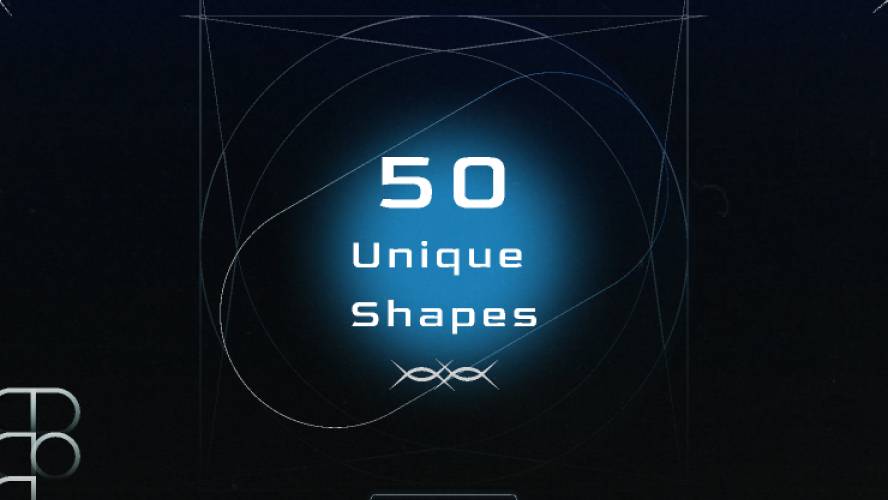 50 Unique Shapes Pack