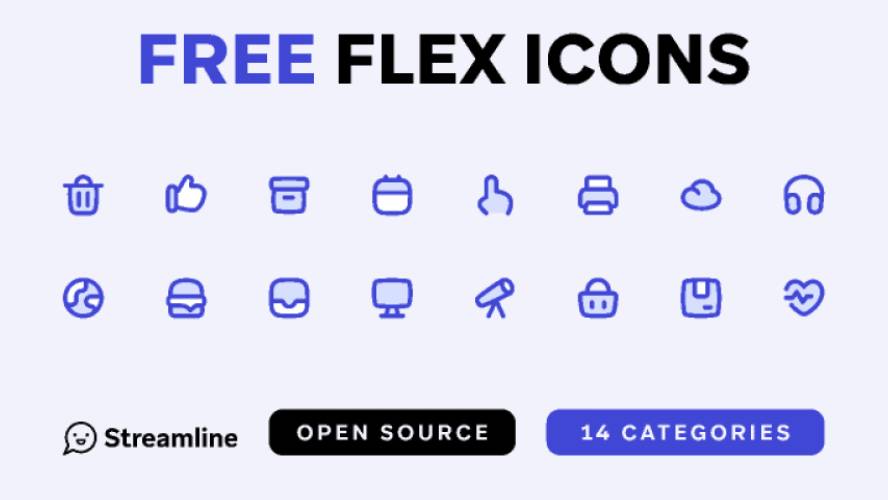500 Flex Icons (Open Source) Figma Template