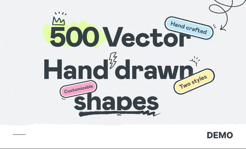 500 Vector Hand Drawn [Demo] Figma Template