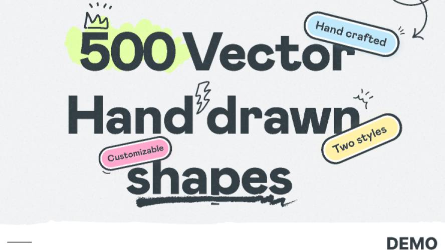500 Vector Hand Drawn [Demo] Figma Template