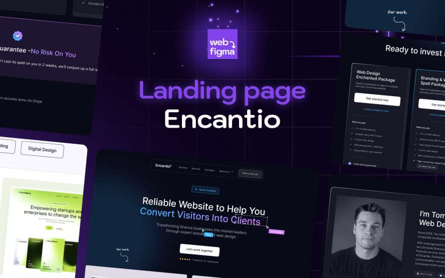 Encantio — Landing Page UI — Web to Figma