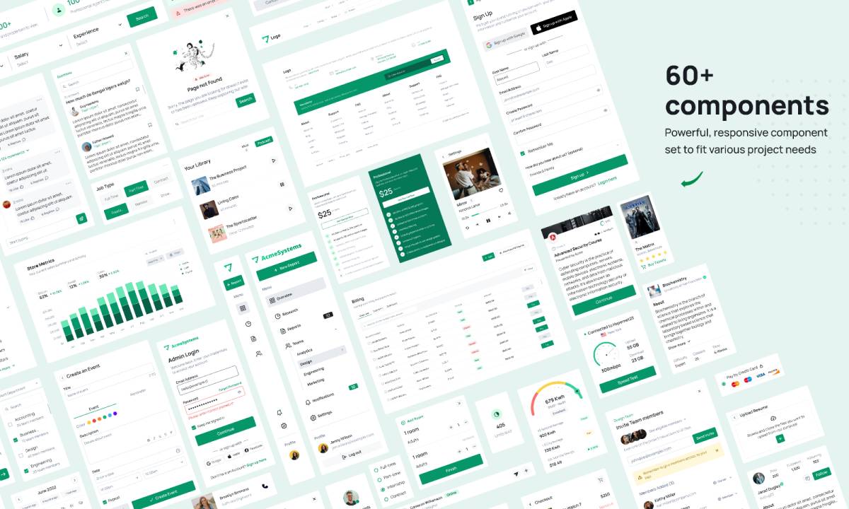 60+ Component User Interface Elements Figma Ui Kit