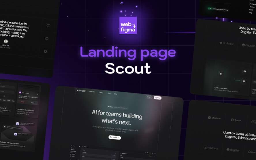 Scout AI — Landing Page UI — Web to Figma