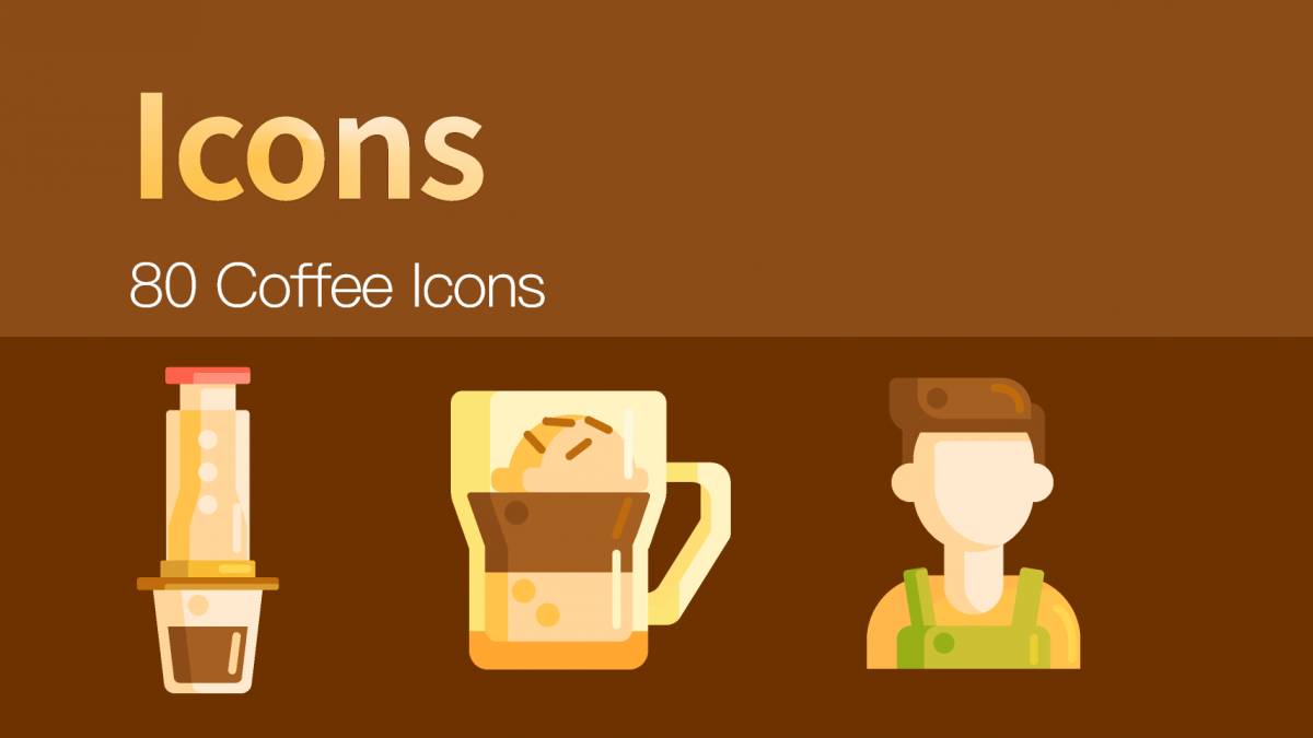 80 Coffee Icons Figma Template