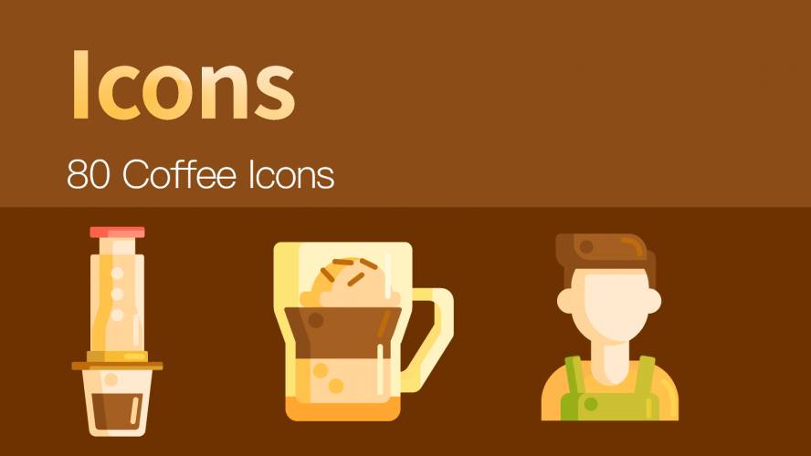 80 Coffee Icons Figma Template