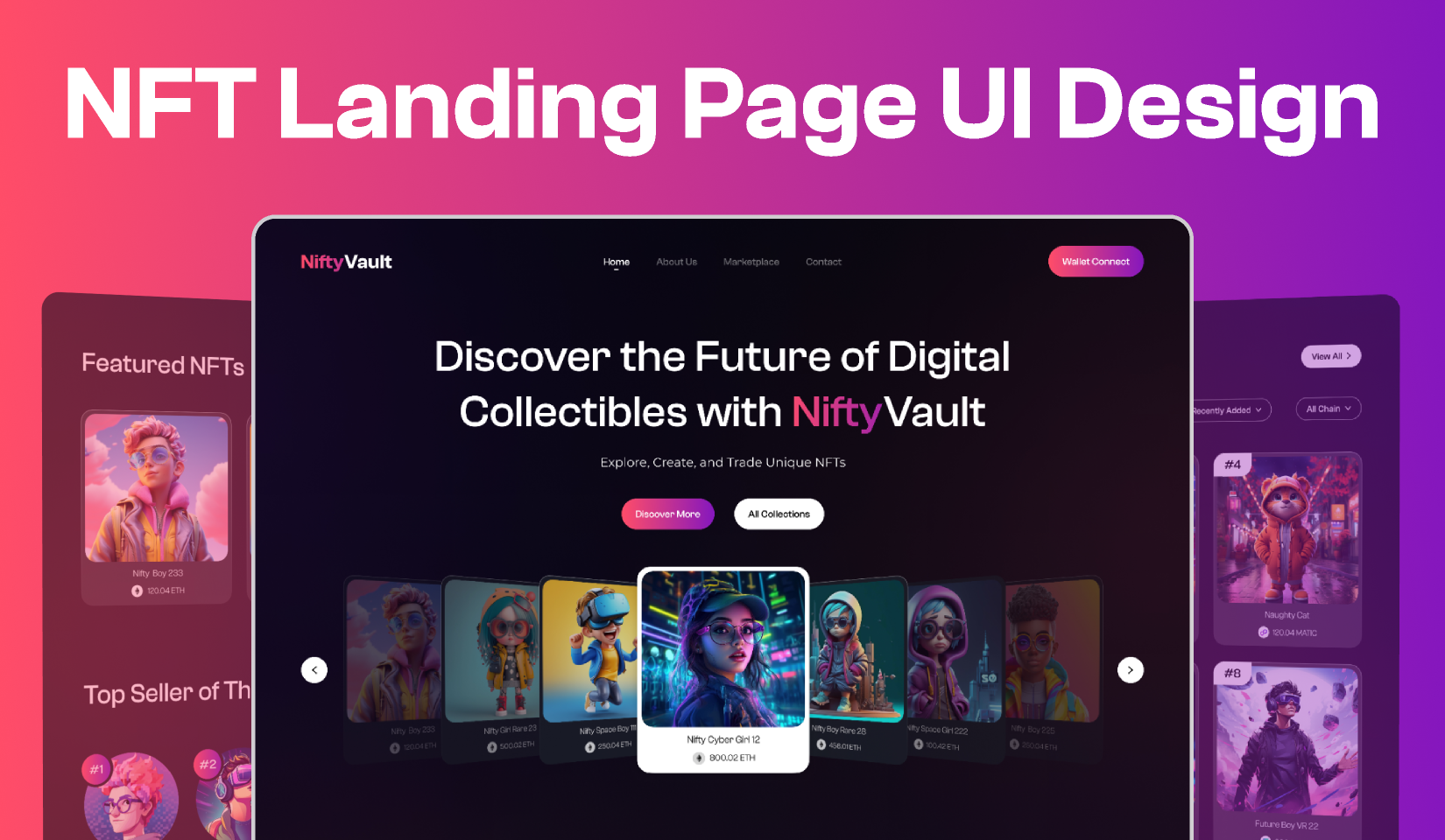 NFT Landing Page UI Design