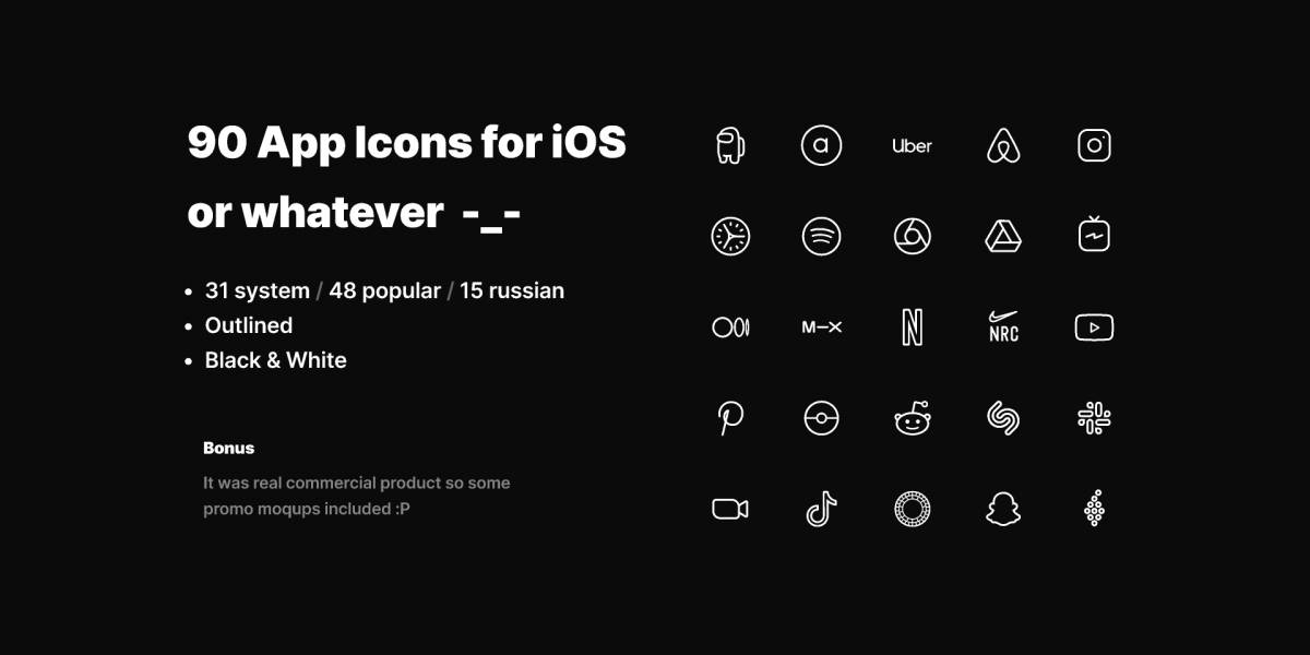 90 App Icons for iOS Figma Template
