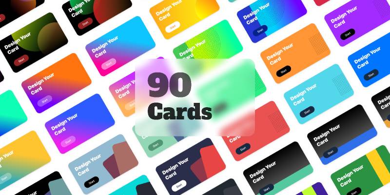 90 Cards Figma Templates free