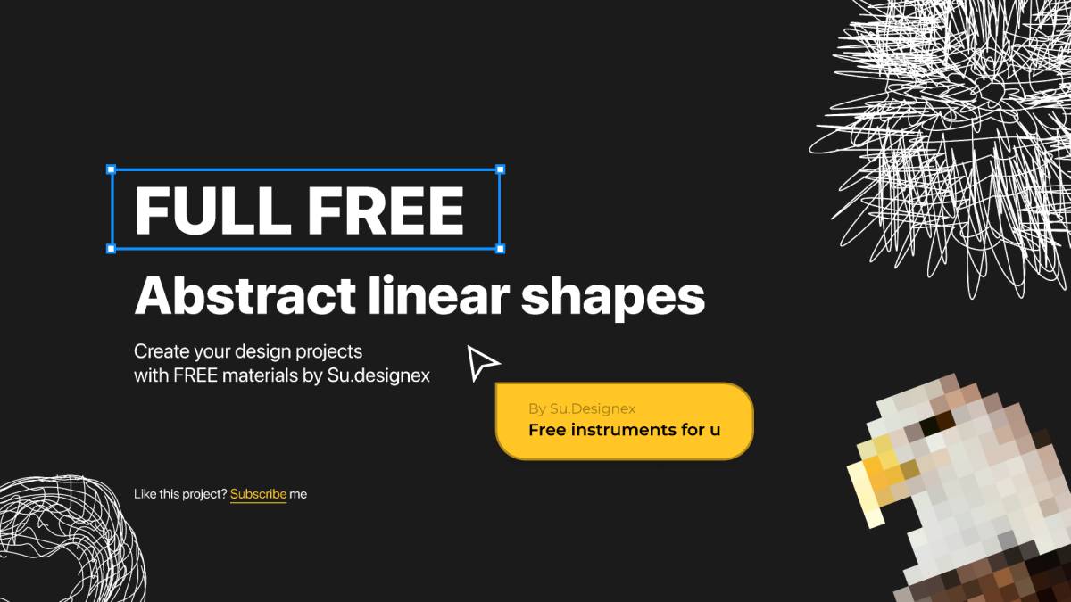 Abstract Linear shapes Figma Illustration