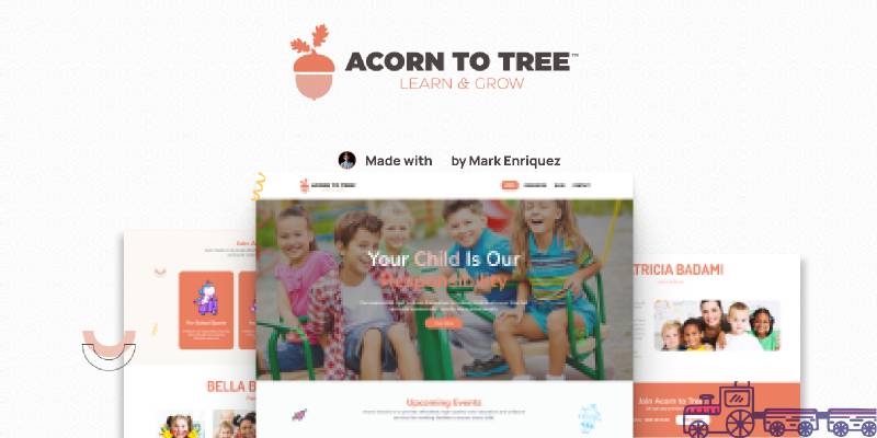 Acorn to Tree - Education Figma Landing Page