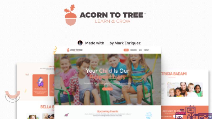 Acorn to Tree - Education Figma Landing Page