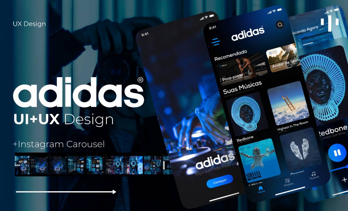 Adidas Music App Design Figma Free