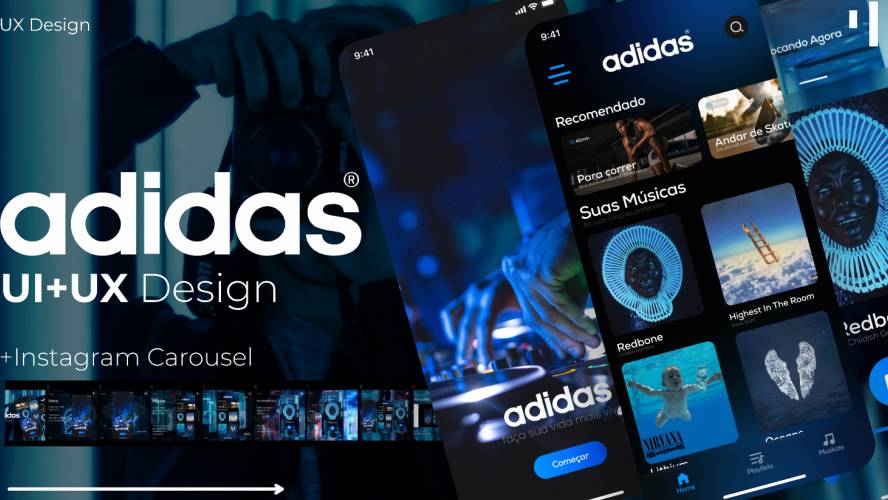 Adidas Music App Design Figma Free
