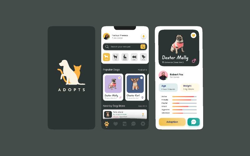 Adopt app - Free Free Figma Mobile Template