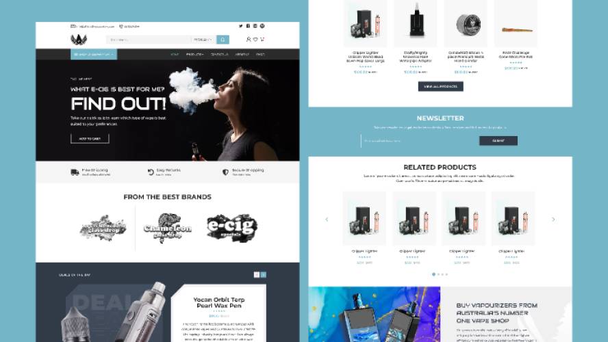 AFriendInDeed Electronic cigarettes Figma Website Template
