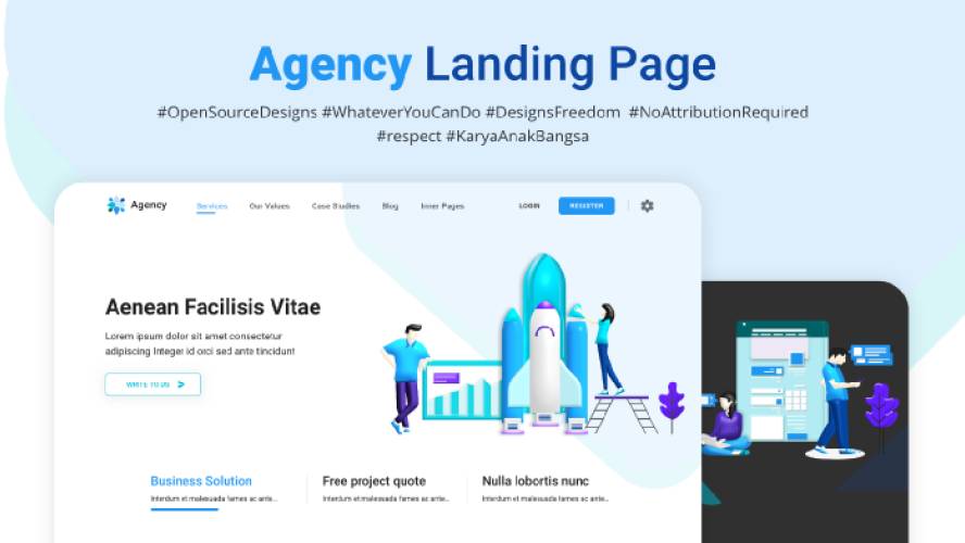 Agency Landing Page Figma Website Template